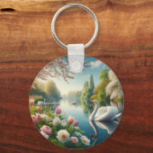 フローラスワンレイク春作品 キーホルダー (正面)