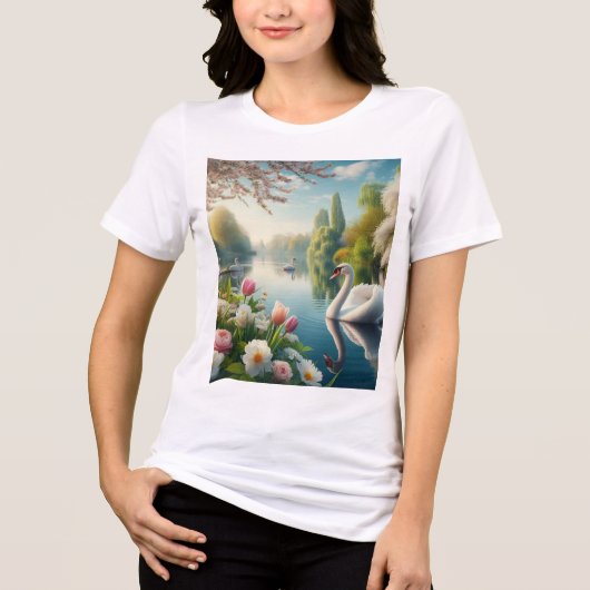 フローラスワンレイク春作品 トライブレンドＴシャツ (正面)