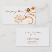 フローラスワーズビジネスカードピーチ 名刺 (正面/裏面)