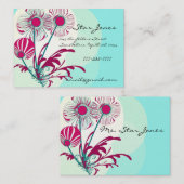 フローラスワールビジネスカード – ラズベリーブルーシャーバート 名刺 (正面/裏面)