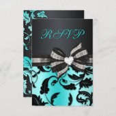 フローラスワールRSVP宝石弓 出欠カード (正面/裏面)