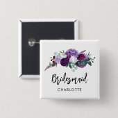 フローラス結婚クリプトのKeepsakeカスタム Bridesmaid 缶バッジ (正面&裏面)