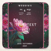 フローラス結婚スイート | 星空のナイトロマンス スクエアペーパーコースター (正面)