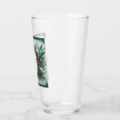 フローラス結婚タンパンクの緑と銀 タンブラーグラス (左)