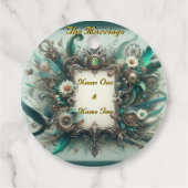 フローラス結婚タンパンクの緑と銀 フェイバータグ (裏面)