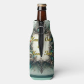 フローラス結婚タンパンクの緑と銀 ボトルクーラー (ボトル裏面)