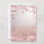 フローラセクインバラ金ゴールドドレスQuinceanera Invt 招待状 (裏面)