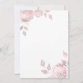 フローラセクインバラ金ゴールドドレスQuinceanera Invt 招待状 (裏面)