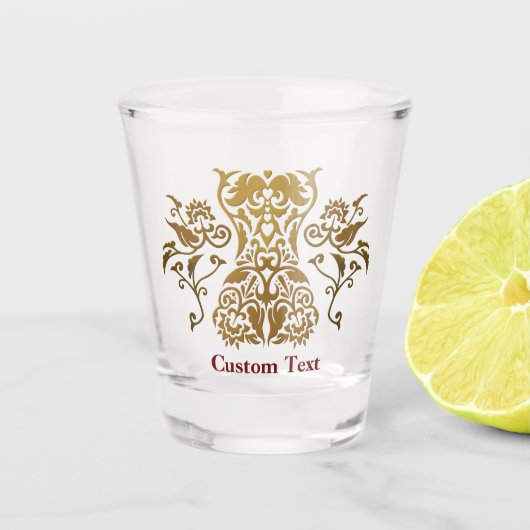 フローラセットのダマスクのアイコン ショットグラス (正面)
