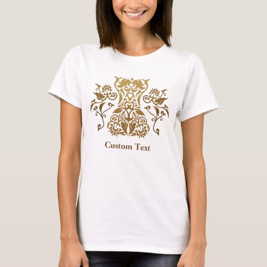 フローラセットのダマスクのアイコン Tシャツ (正面)