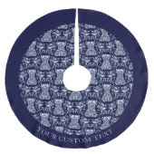 フローラセットのダマスクパターン ブラッシュドポリエステルツリースカート (正面)