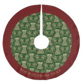 フローラセットのダマスクパターン ブラッシュドポリエステルツリースカート (正面)