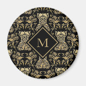 フローラセットのダマスクパターン マグネット (正面)