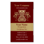 フローラセットのダンスクアイコン垂直 マグネット名刺 (正面縦)