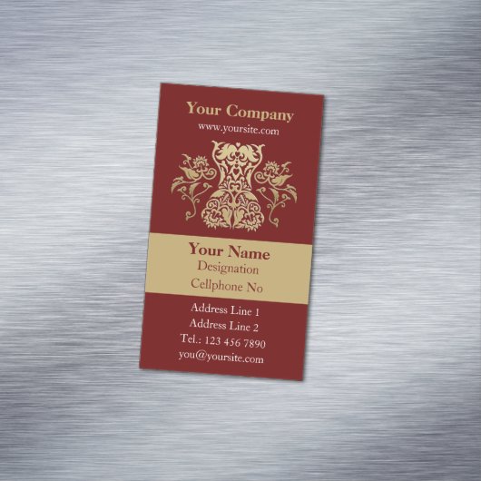 フローラセットのダンスクアイコン垂直 マグネット名刺 (インサイチュ)