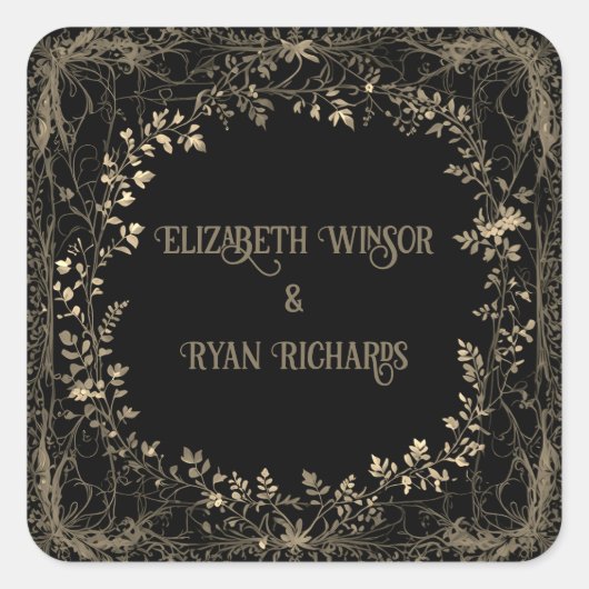 フローラセピアエレガント スクエアシール (正面)