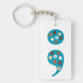 フローラセミコロン末尾両面 キーホルダー (正面)