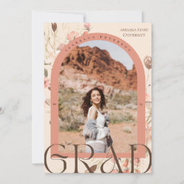 フローラセレニティ：ボホアーチフレーム卒業写真 案内状