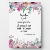 フローラセントキャサリンオブシエナ引用文 フォトプラーク (正面)