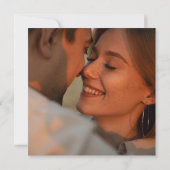 フローラセージと薄紫スクエア結婚写真 招待状 (裏面)