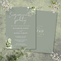 フローラセージグリーンスクリプト婚約パーティ