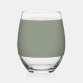 フローラセージグリーンブーケ結婚ーズ ステムなしワイングラス (裏面)