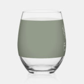 フローラセージグリーンブーケ結婚ーズ ステムなしワイングラス (右)