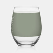 フローラセージグリーンブーケ結婚ーズ ステムなしワイングラス (左)