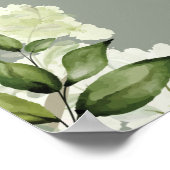 フローラセージグリーン婚約パーティウェルカムサイン ポスター (角)