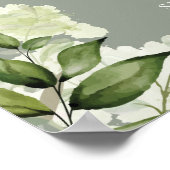 フローラセージグリーン婚約パーティウェルカムサイン ポスター (角)