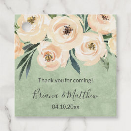 フローラセージグリーン結婚式の引き出物ラベル フェイバータグ