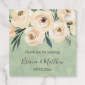 フローラセージグリーン結婚式の引き出物ラベル フェイバータグ (裏面)