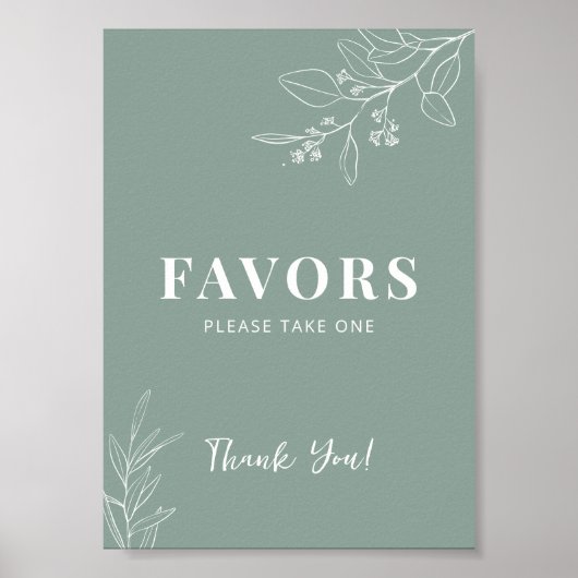 フローラセージ結婚グリーンの徴候を好む ポスター (正面)