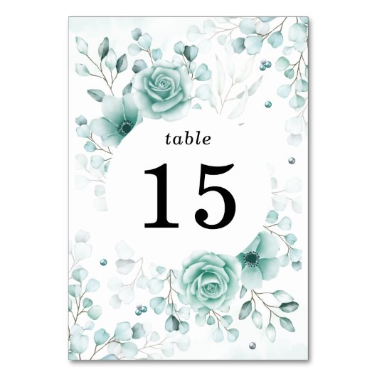 フローラセージ結婚グリーン テーブルナンバー (正面)
