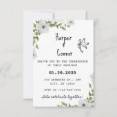 フローラセージ結婚式招待状ボタニカル結婚ズ 招待状 (正面)