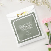 フローラセージ緑の植物鱗片状結婚の フェイバーバッグ (封をした状態)