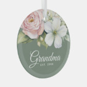 フローラセージ緑の確立日の新おばあちゃん ガラスオーナメント (正面右)