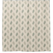 フローラセージ緑 シャワーカーテン (正面)