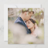 フローラセージ薄紫グリーン結婚リー広場の写真 招待状 (裏面)