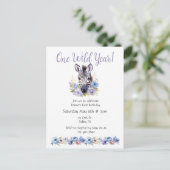 フローラゼブラ誕生日 インビテーションポストカード (スタンド正面)