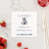 フローラゼブラ誕生日 スタンダードカクテルナプキン (インサイチュ)