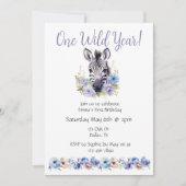 フローラゼブラ誕生日 招待状 (正面)