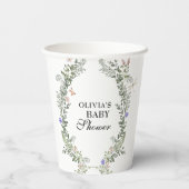 フローラソフトグリーン緑豊男女兼用かな赤ちゃん 紙コップ (裏面)