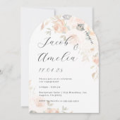 フローラソフトバーンドオレンジアーチ婚約パーティ 招待状 (正面)