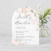 フローラソフトバーンドオレンジアーチ婚約パーティ 招待状 (スタンド正面)