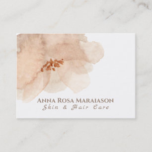*~*フローラソフト抽象芸術Peach Beige Watercolor 名刺