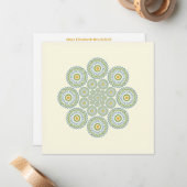 フローラソラノートカード(オリーブとオレンジ) ノートカード (正面/裏面インサイチュ)