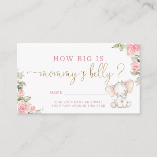 フローラゾウお母さんの腹の大きさ エンクロージャーカード (正面)