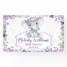 フローラゾウ紫色のサイン素朴の背景シャワー