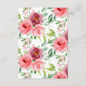 フローラゾウ赤ちゃんシャワーベビー エンクロージャーカード (裏面)